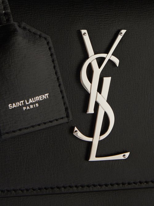 Saint Laurent medium sunset bag in soft leather Black ref.229582