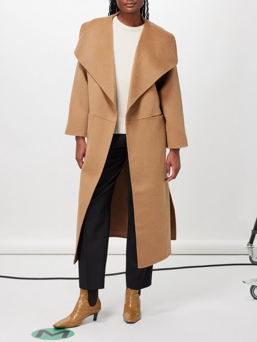 Totême Signature Pressed Wool And Cashmere Coat In Camel