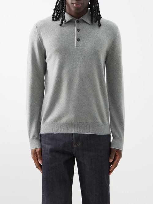 PAUL SMITH WOOL KNITTED POLO TOP