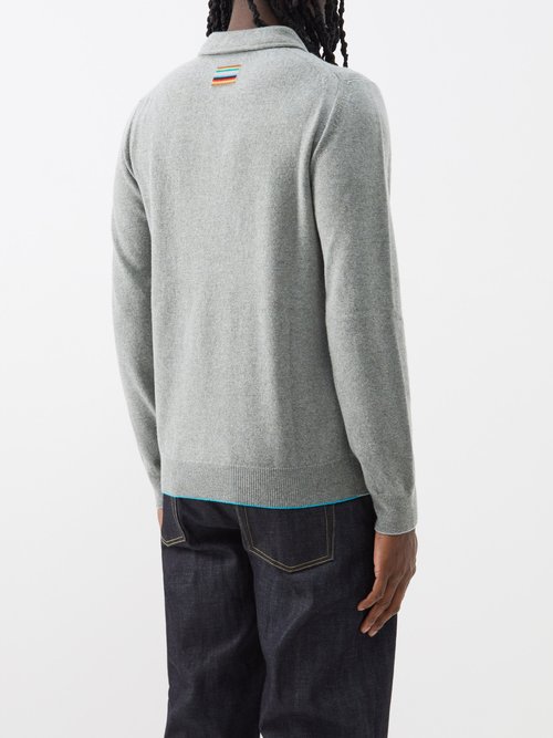 PAUL SMITH WOOL KNITTED POLO TOP 