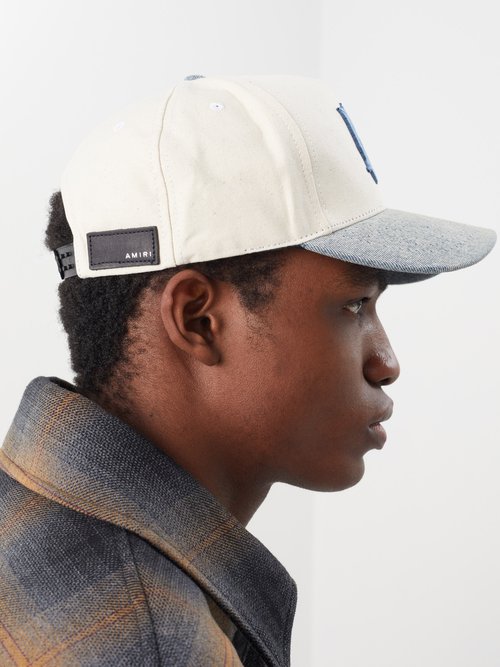 Amiri Two Tone Canvas Denim Ma Hat In Natural Denim | ModeSens