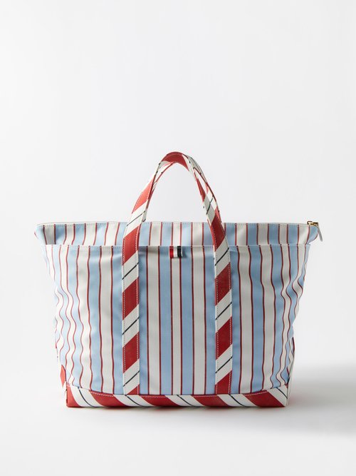Thom Browne - Tool Large Striped-canvas Tote Bag - Mens - Red Multi