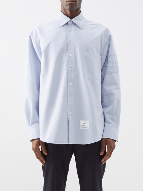 Thom Browne - Oversized Supima-cotton Oxford Shirt - Mens - Light Blue