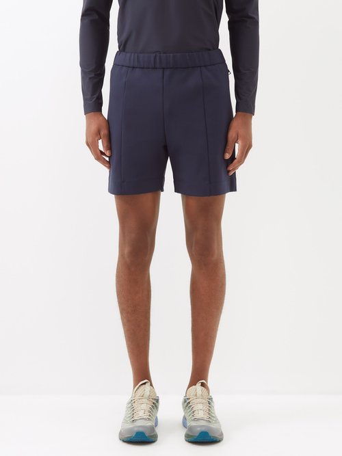 Jacques Tennis Pleated Stretch-jersey Shorts