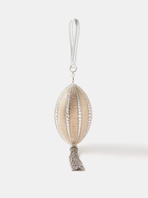 Judith Leiber Oval Drop Crystal-embellished Clutch Bag