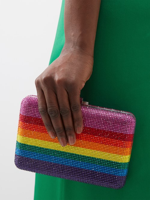 Judith Leiber – Rainbow Crystal-embellished Box Clutch Bag – Womens – Multi
