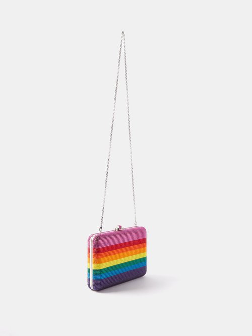 Judith Leiber Rainbow Crystal-embellished Box Clutch Bag