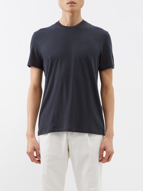 Tom Ford - Cotton-blend Jersey T-shirt - Mens - Black