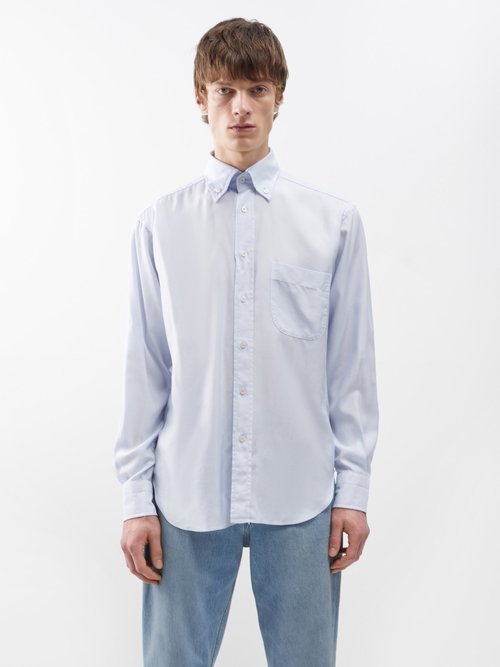 Tom Ford - Patch-pocket Shirt - Mens - Light Blue