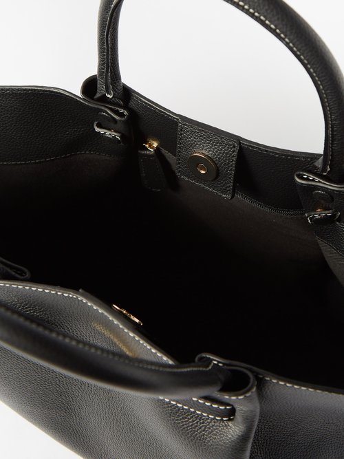 DeMellier Midi New York Buckle Leather Tote Bag