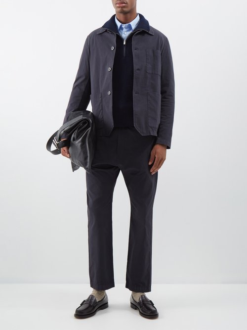 Barena Venezia Visal Garbo Patch-pocket Cotton-blend Suit Jacket In ...