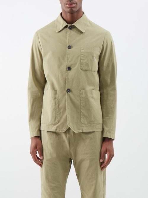 Barena Venezia Visal Cotton-blend Suit Jacket In Green