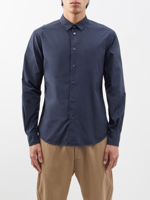 Barena Venezia - Camicia Coppi Cotton-poplin Shirt - Mens - Navy