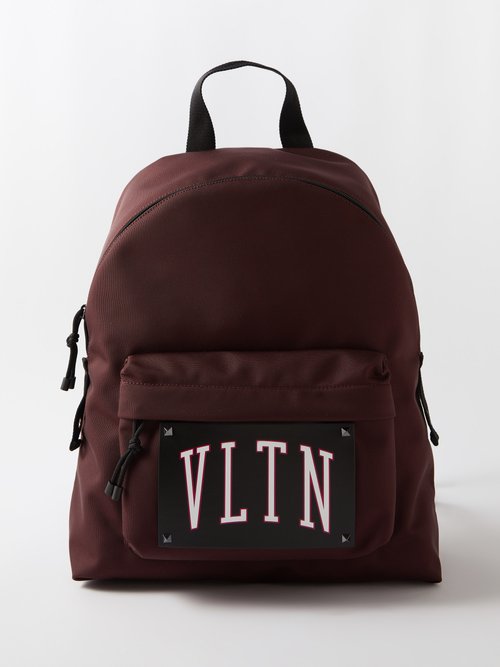 Valentino Garavani College Nylon-canvas Backpack In Dark Red