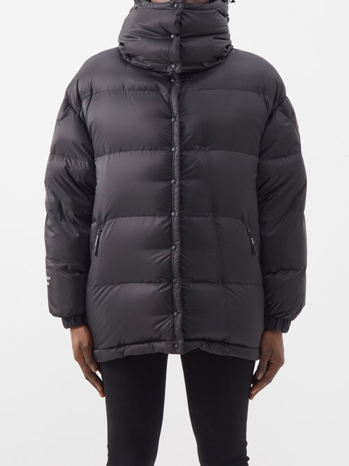 4 Moncler Hyke - Galenstock Quilted Down Hooded Jacket - Womens - Black