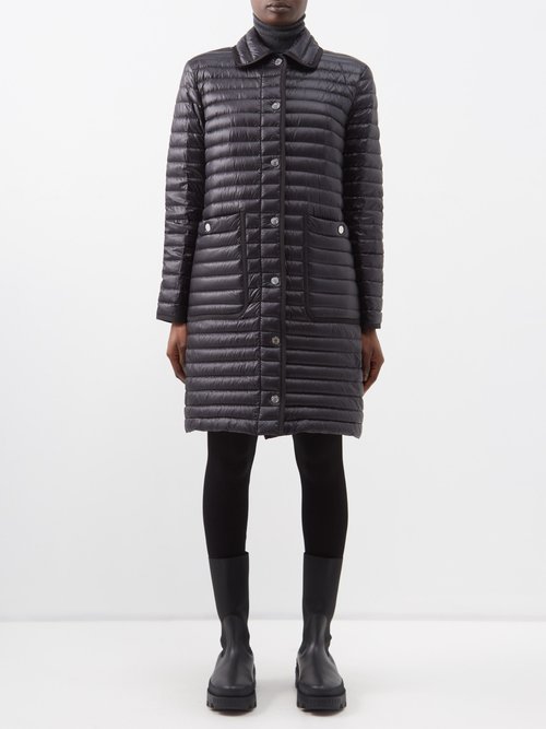 Moncler Nettes Quilted Down Coat In Black