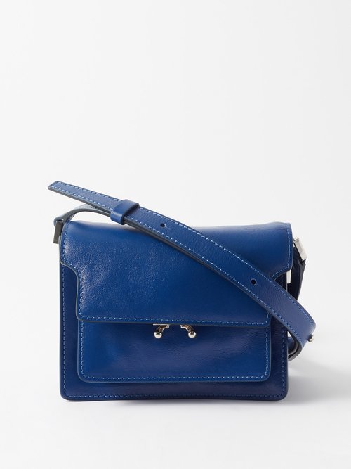 Marni - Trunk Mini Leather Shoulder Bag - Mens - Blue