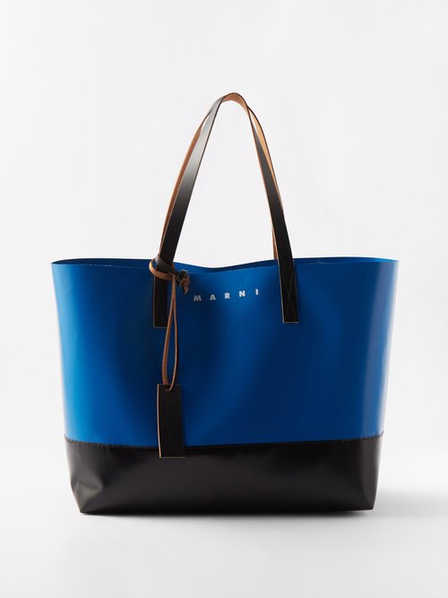 Marni - Tribeca Colour-blocked Pvc Tote Bag - Mens - Blue Black