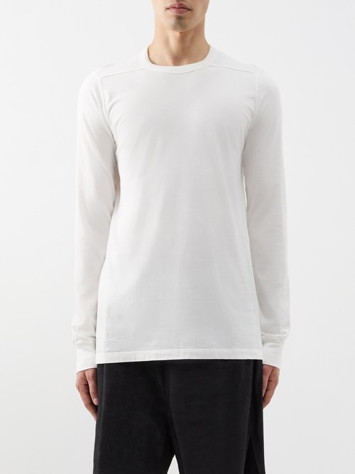 Rick Owens - Level Cotton-jersey Long-sleeved T-shirt - Mens - White