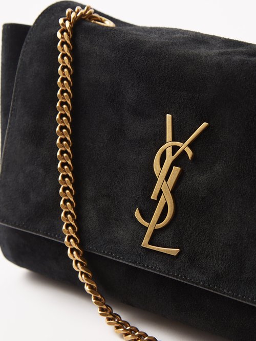 Saint Laurent Kate Reversible Leather Shoulder Bag Noir