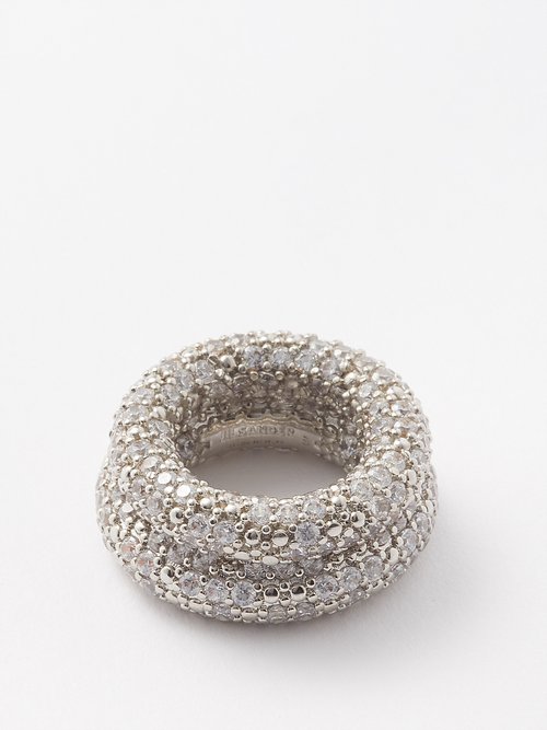 Jil Sander - Vivd Zircon-embellished Ring Set - Womens - Crystal