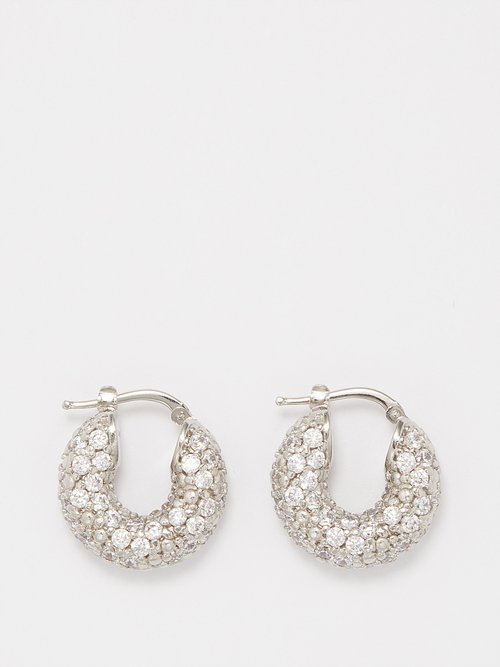Crystal-embellished Hoop Earrings