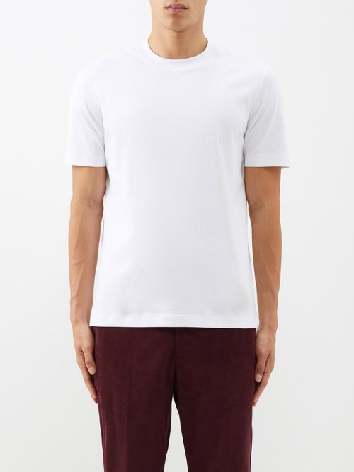 Brunello Cucinelli - Crew-neck Cotton-jersey T-shirt - Mens - White