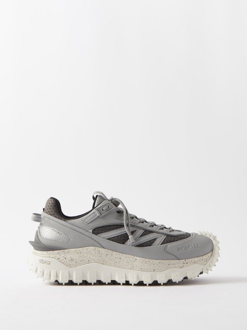 Moncler Trailgrip Running Trainers In Grey White