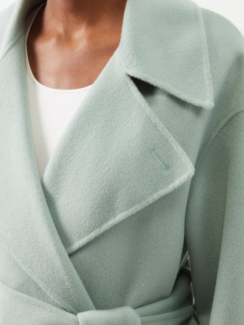 Cenda Wool And Cashmere Wrap Jacket in Grey - Joseph