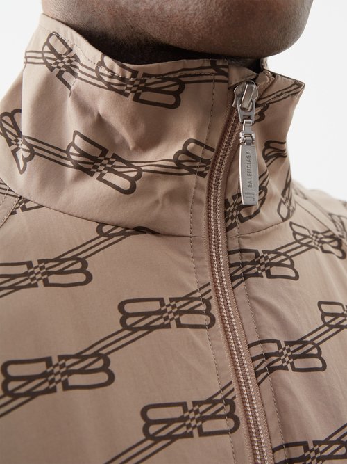 Balenciaga: Brown BB Monogram Track Jacket