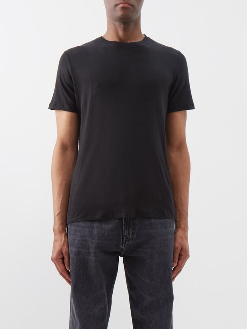Isabel Marant - Leon Linen-jersey T-shirt - Mens - Black