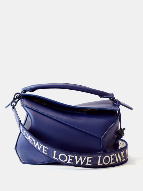 LOEWE Puzzle Edge Small Logo-strap Leather Bag