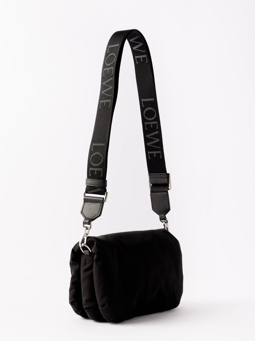 Loewe - Puffer Goya Padded Leather Down Shoulder Bag - Black - One Size - Net A Porter
