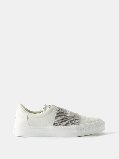 Givenchy - City Sport Leather Trainers - Mens - White Grey