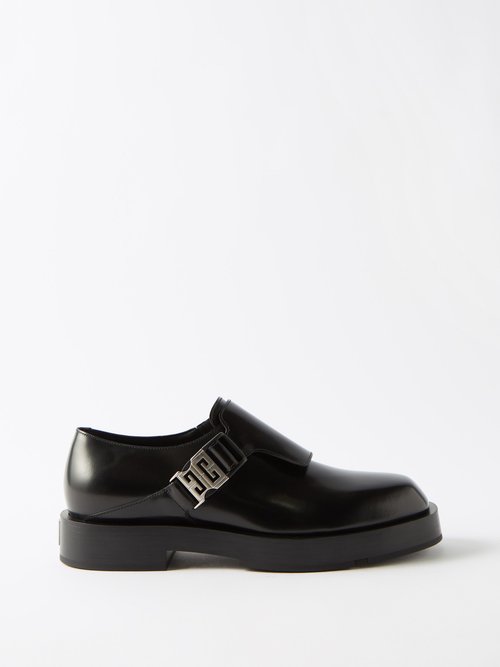 Givenchy - Terra 4g-buckle Leather Derby Shoes - Mens - Black