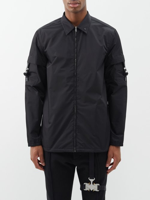 Givenchy - Buckled-pocket Zipped Shirt Jacket - Mens - Black