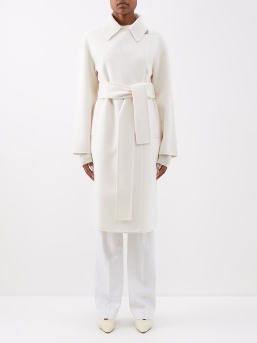 Joseph - Walmer Belted Wool-blend Coat - Womens - Ivory