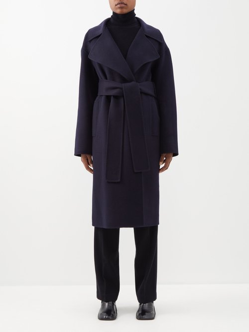 Joseph - Walmer Double-breasted Wool-blend Coat - Womens - Navy