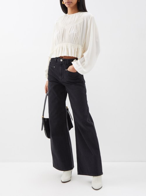 Isabel Marant Lemony Wide-leg Jeans In Black | ModeSens
