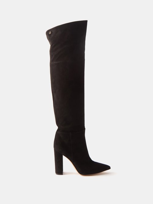 Gianvito Rossi Piper 100 Suede Over-the-knee Boots