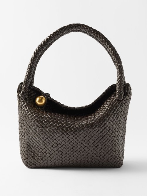 Bottega Veneta – Tosca Intrecciato-leather Shoulder Bag – Womens – Dark Brown