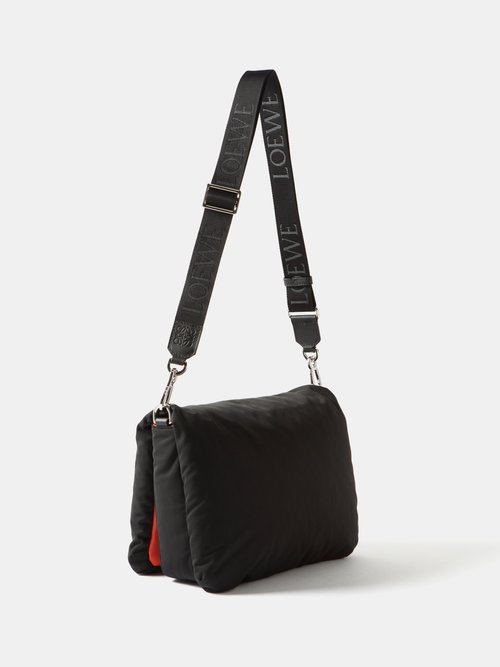 Loewe - Goya Puffer Padded Cross-body Bag - Mens - Black