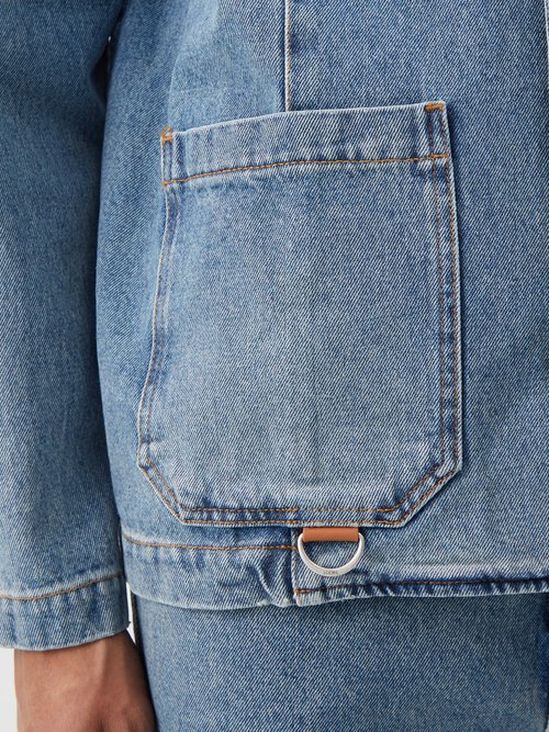 Workwear Anagram Denim Jacket in Blue - Loewe