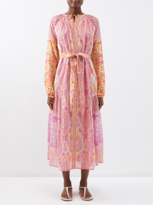 D'Ascoli Lyndon Paisley Cotton Khadi-voile Dress
