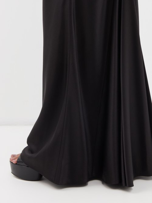 SAINT LAURENT Silk-satin maxi skirt