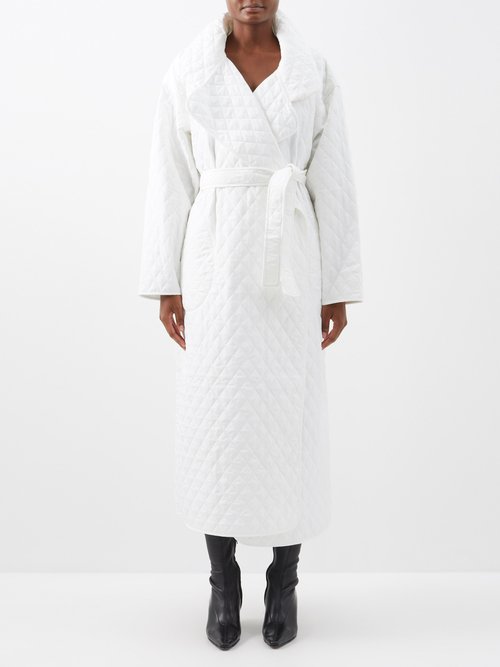 Norma Kamali - Sleeping Bag Quilted Coat - Womens - White