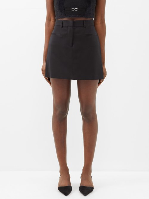 Altuzarra Zola Tailored Wool-blend Mini Skirt In Black