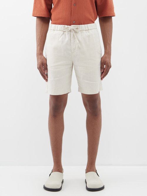 frescobol carioca - felipe linen-blend shorts mens beige