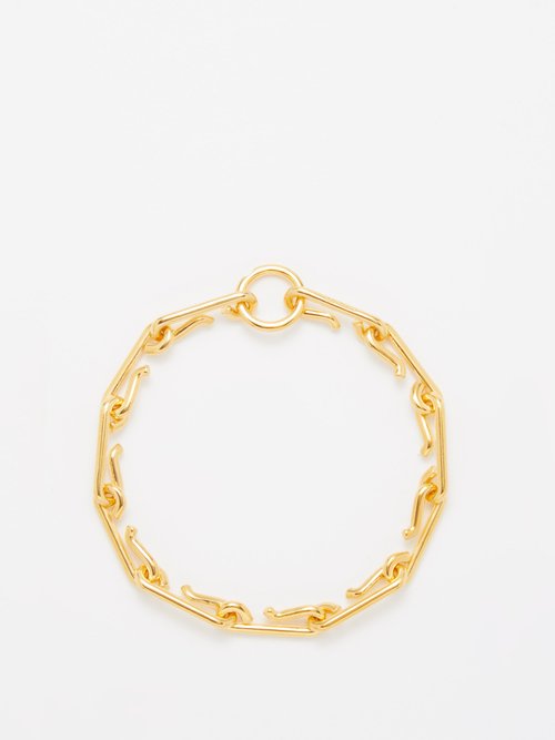 All Blues - Hook Recycled Gold-vermeil Bracelet - Womens - Yellow Gold