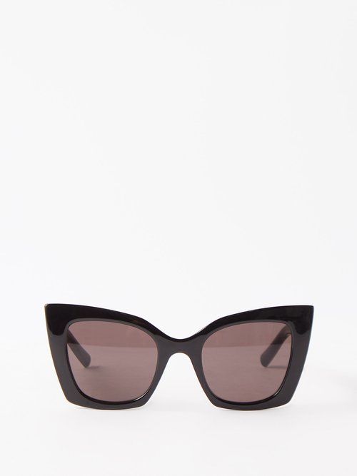 lenshop on X: Saint Laurent's black acetate sunglasses have a cat